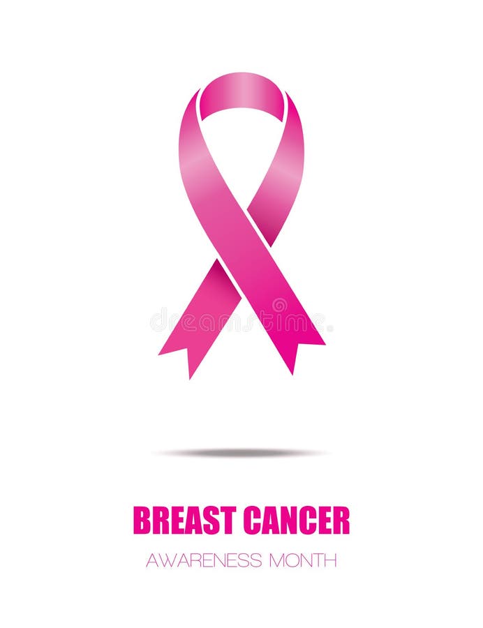 Pink ribbon breast cancer awareness symbol Vector Image