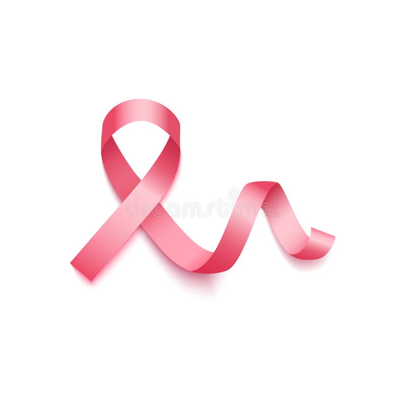 Pink ribbon - symbol of breast cancer awareness month royalty free illustration Pink ribbon - symbol of breast cancer awareness month royalty free illustration