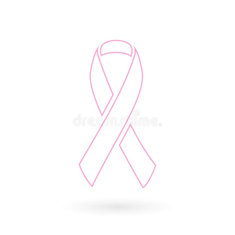 Pink Ribbon. Breast Cancer Awareness. Vector Illustration, Flat Design  Stock Vector - Illustration of isolated, concept: 229264572