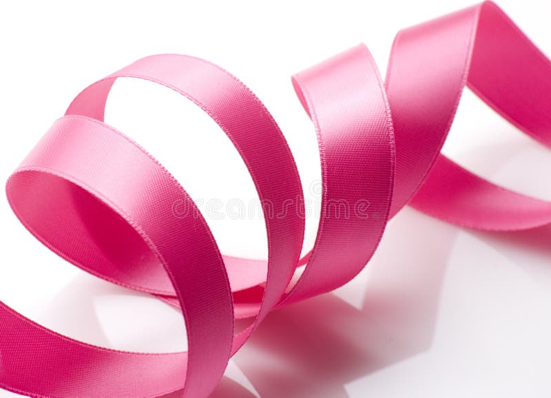 Pink Ribbon on White