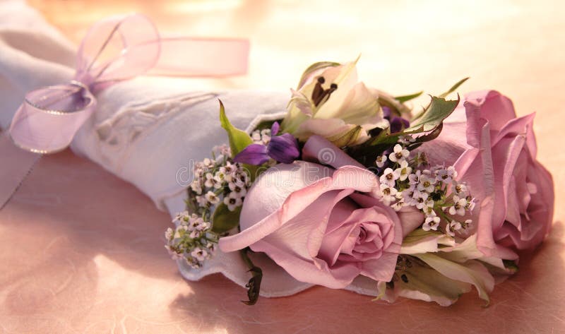 Boutonniere and Pink Tie stock photo. Image of cravats - 2196944