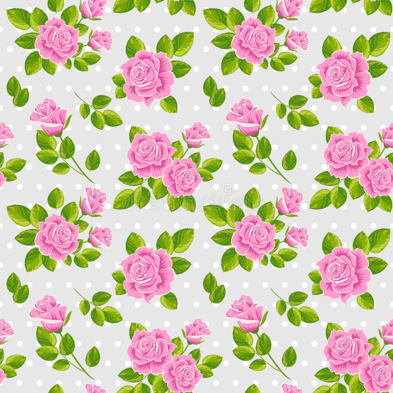Grey And Pink Roses Background