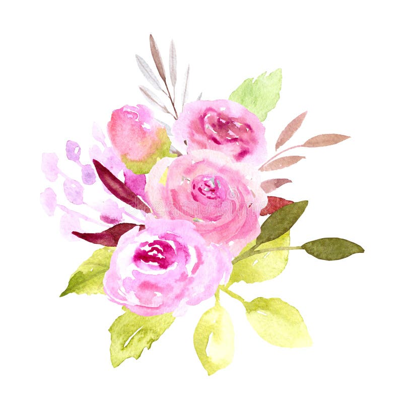 Pink Rose Cluster Stock Illustrations – 721 Pink Rose Cluster Stock ...