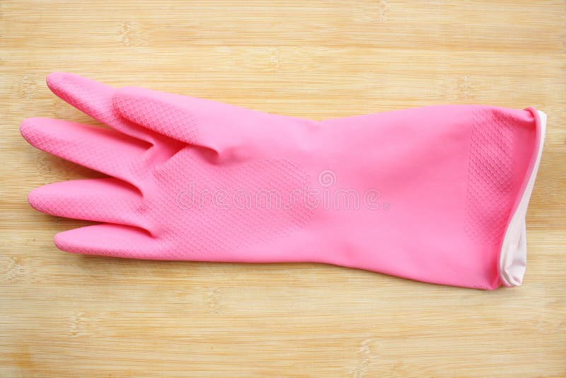 Pink rubber gloves stock image. Image of color, close 46157221