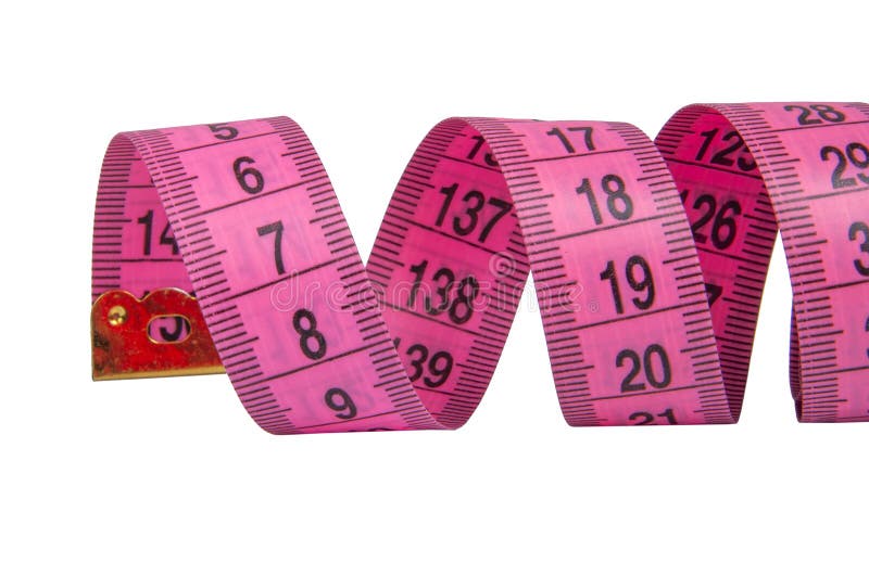 Pink Rubber Tape Measure Sewing Cloth Stock Photo 1753809077