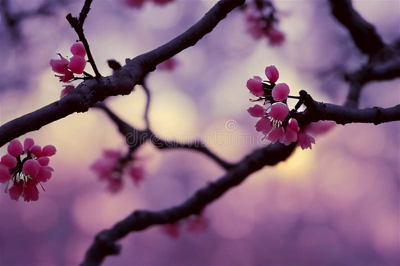 Pink sakura flower stock illustration