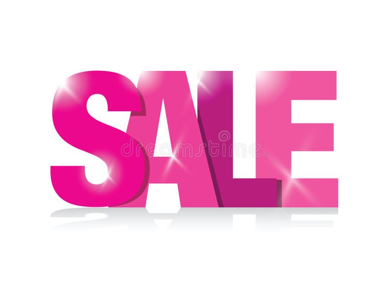Pink sale sign stock vector. Illustration of attention 94715654