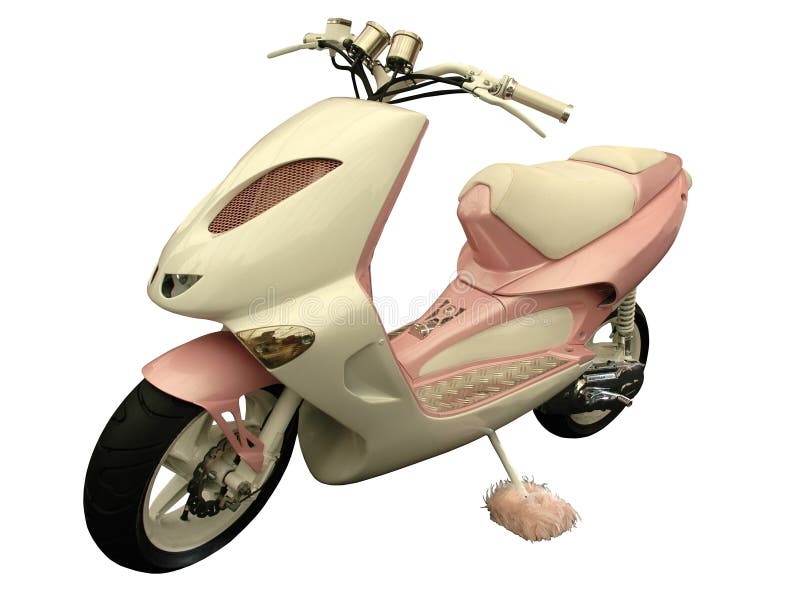 Pink motor scooter stock photo. Image of rosa, background 10430902