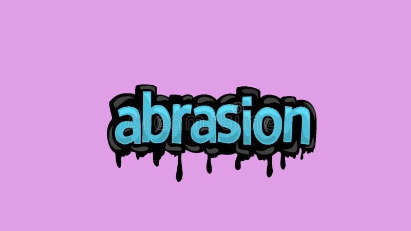 Pink screen animation video written ABRASION