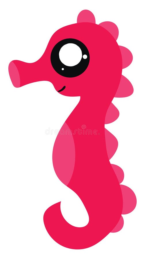 Pink Seahorse stock vector. Illustration of clip, painting - 35966089