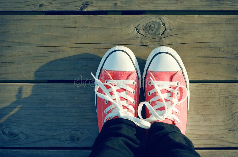 Pink shoes royalty free stock images