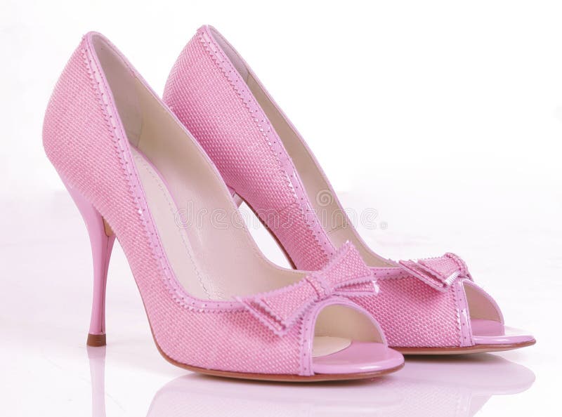 Pink isolated women fashion shoes. Pink isolated women fashion shoes