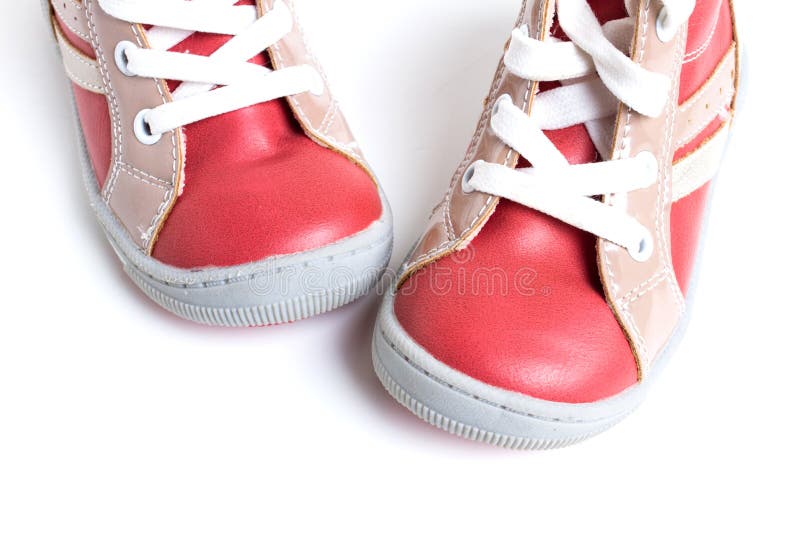 Pink shoes for baby stock image. Image of infancy, months - 90886731