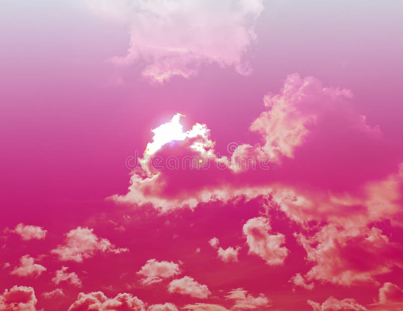 Pink Sky and Clouds Background Stock Photo Image of amazing, airy