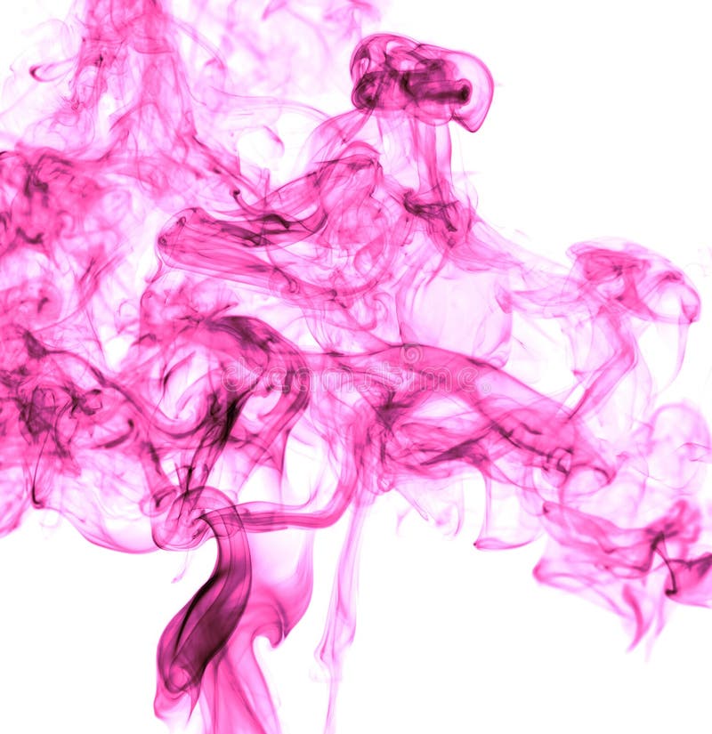 Pink Smoke On White Background Stock Photo - Image of condition, flame ...