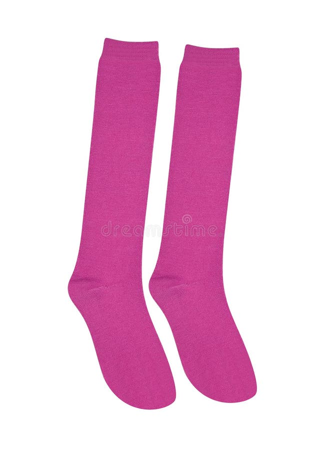 Pink socks isolated stock image. Image of heel, fabric 124689351