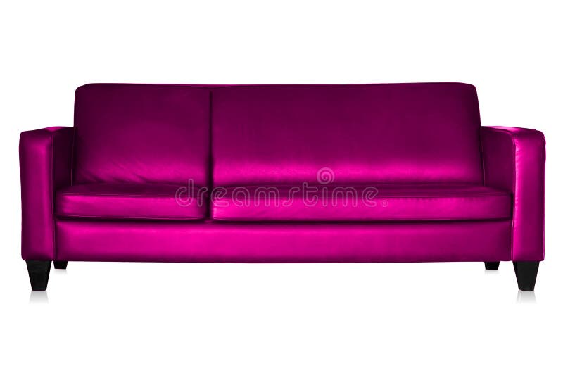 Pink sofa isolated stock image. Image of knob, blue, luxurious 20835391