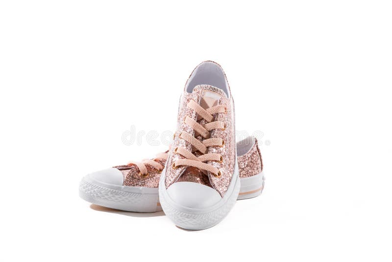 white glitter tennis shoes