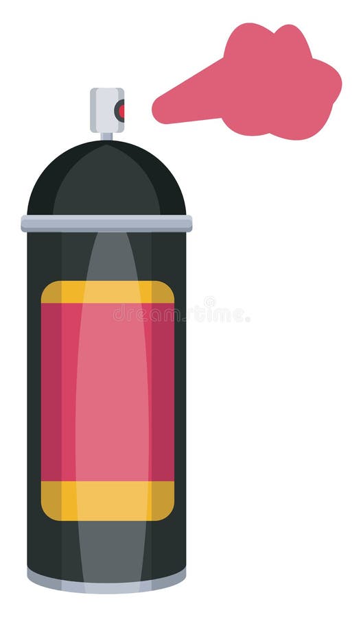Pink spray paint, icon stock vector. Illustration of graffiti 261374012