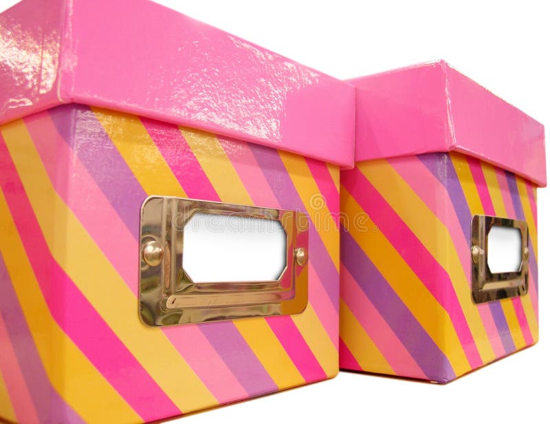 Pink Storage Boxes stock photo. Image of holder, bright 4586514
