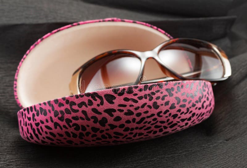 Pink Sunglasses Case stock image. Image of accessory 79968969