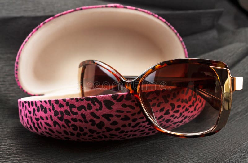 Pink Sunglasses Case stock image. Image of accessory 79968969