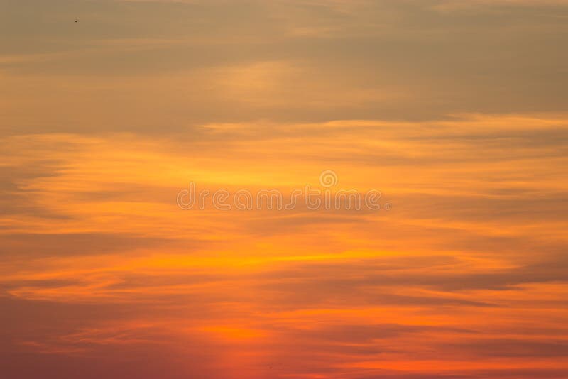 Pink sunset with beautiful, colorful clouds.