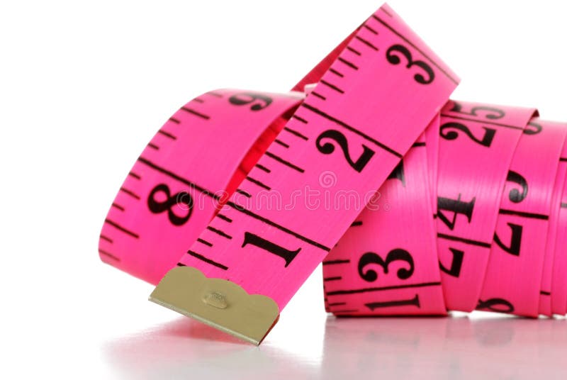 Pink Rubber Tape Measure Sewing Cloth Stock Photo 1753809077