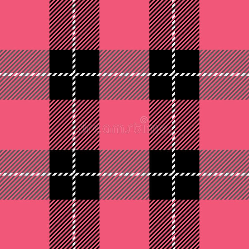 Pink black tartan plaid seamless pattern Vector Image