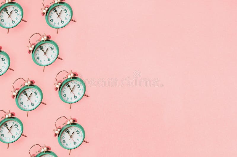 Pink and Teal Daylight Savings Time Concept