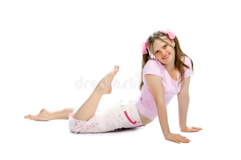 Pink teenager stock photography
