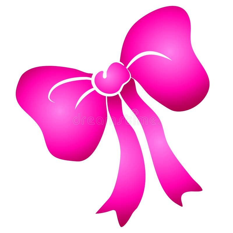 Hot Pink Bow Clip Art at  - vector clip art online, royalty free &  public domain