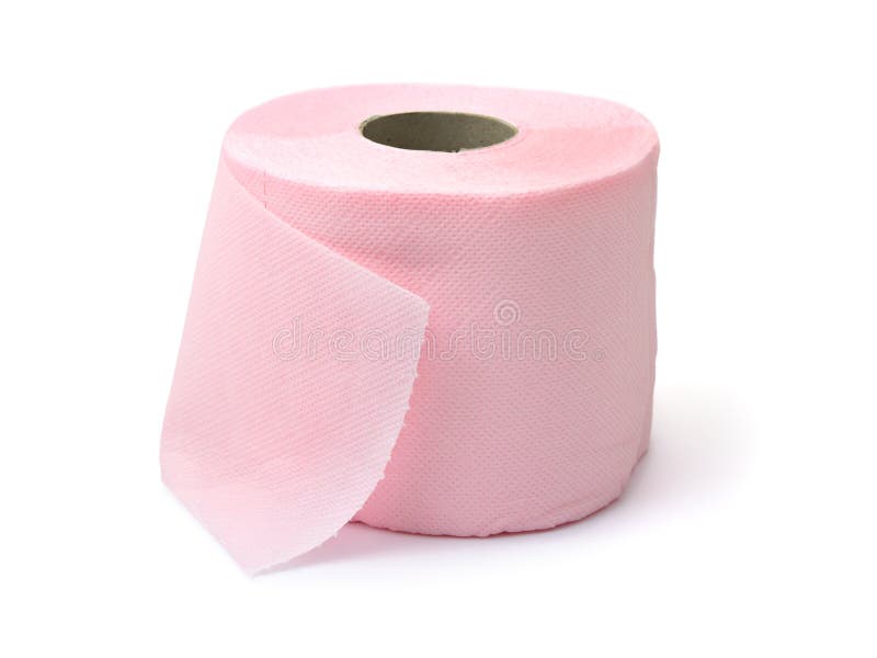 Pink toilet paper stock image. Image of objects, backgrounds 4572813