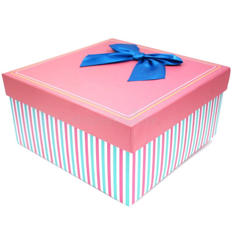 Gift Box with Bow Tie on the White Background Stock Image Image of