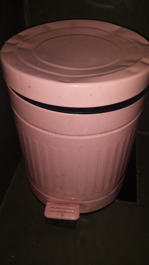 Pink Trash Can stock photo. Image of environment, white 16311640