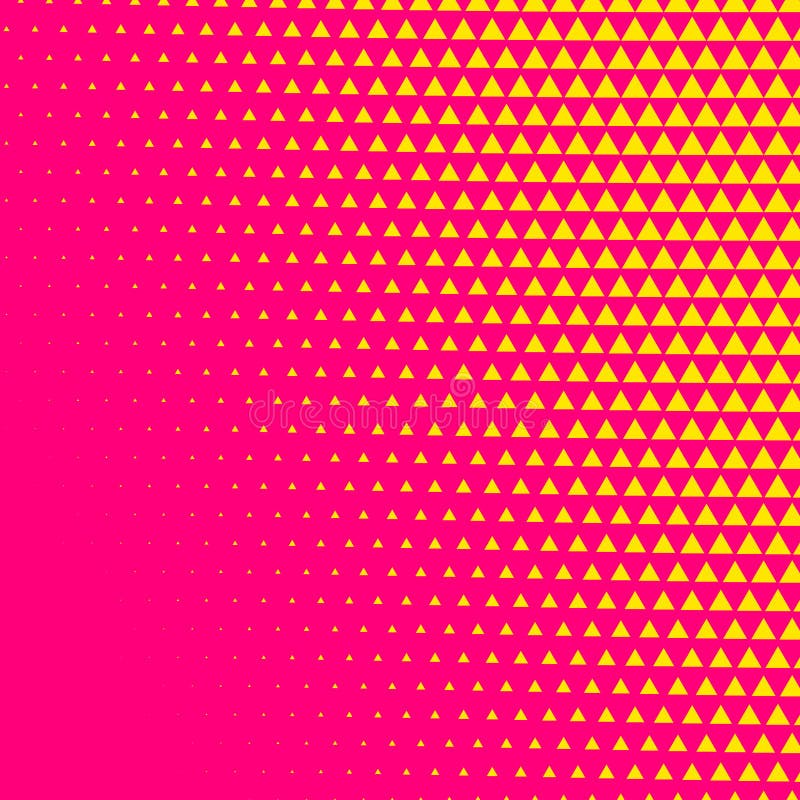 Pink triangle comic style halftone background vector illustration