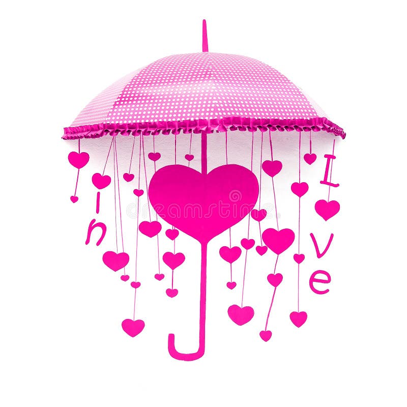 Pink umbrella stock photo. Image of drops, sweet, retro 24990084