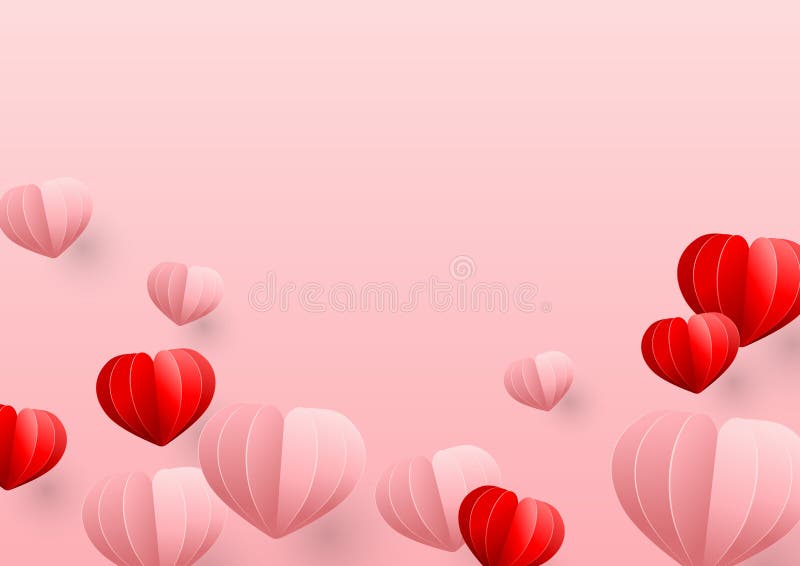 Pink Valentines, Mothers Day, Love or Weddind, Marriage Background with 3D  Pink and Red Paper Hearts. Cute Banner, Flyer, Poster, Stock Vector -  Illustration of romantic, graphic: 169845783