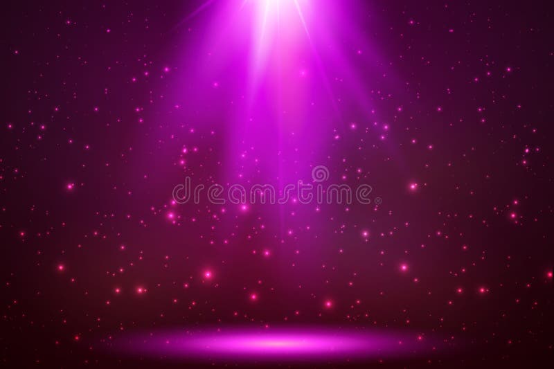 Pink vector magic top light in darkness vector illustration