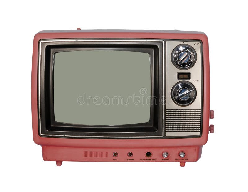 Pink vintage TV stock photography Pink vintage TV stock photography