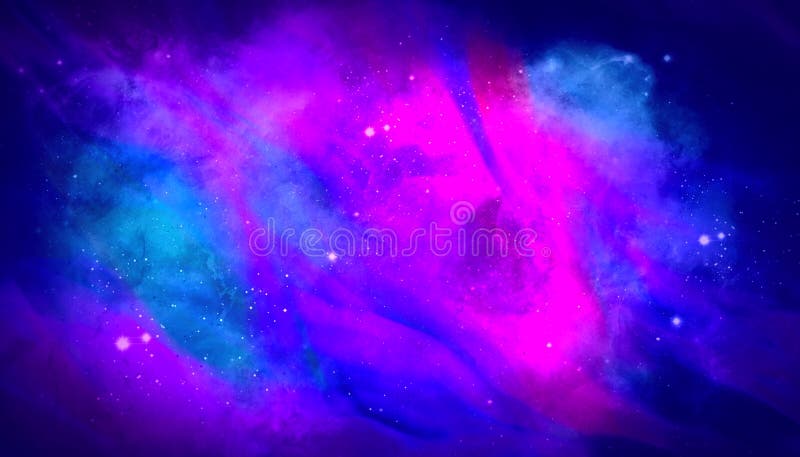 Pink violet blue galaxy space color blast with stars royalty free stock photography