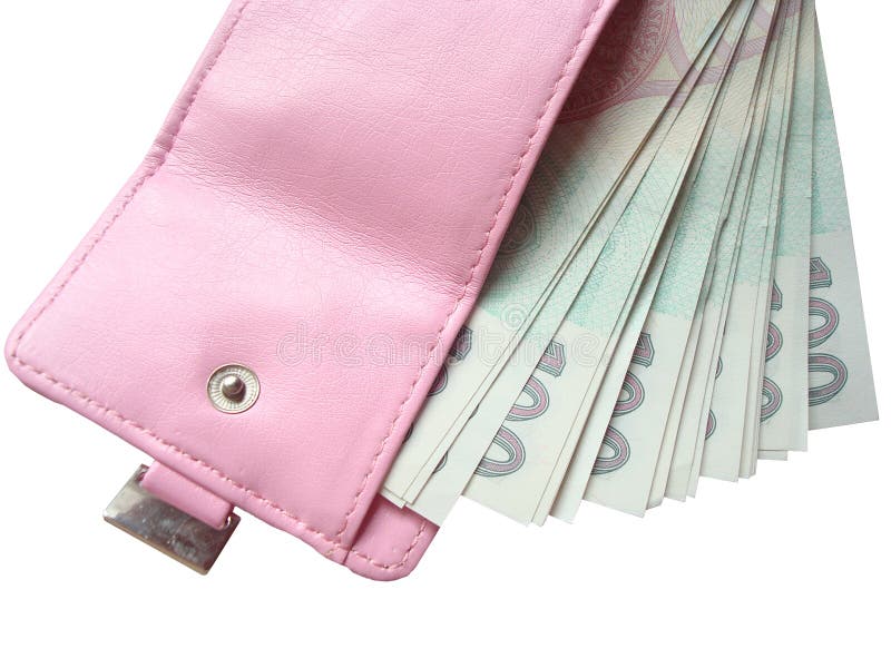 Pink wallet royalty free stock image