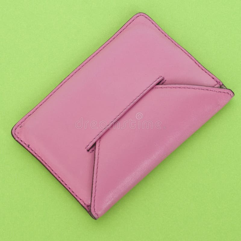 Pink Wallet on Vibrant Green Stock Image Image of simple, life 16751697