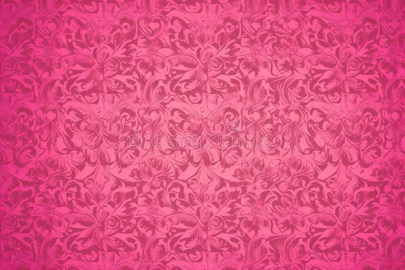 Pink Wallpaper with Floral Pattern, Decorative Background for Your ...