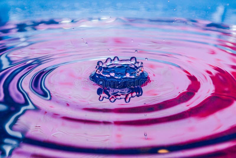 Pink Water Drop Splash stock image. Image of speed, blue 38290227