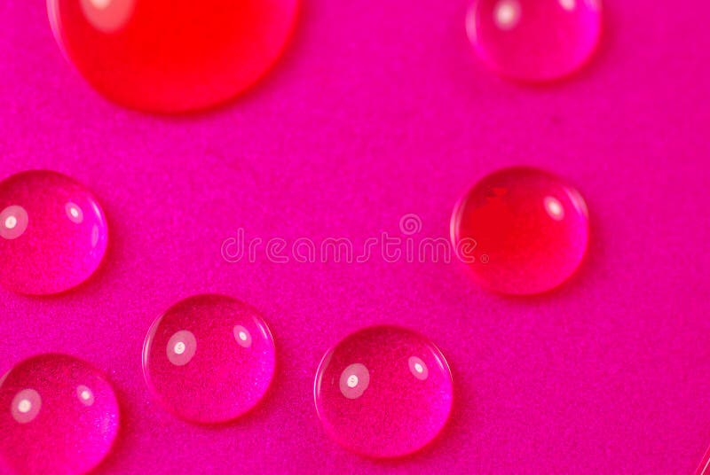 Pink water drops