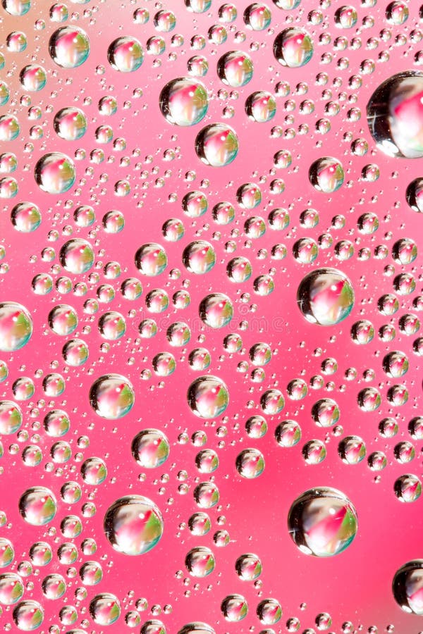 Pink water drops