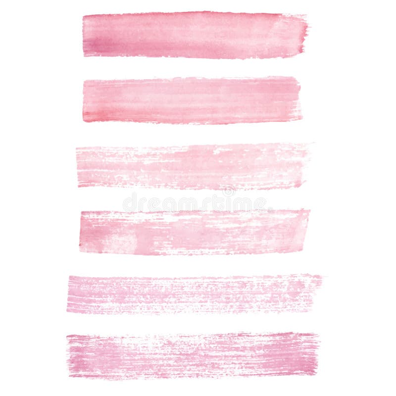 Pink Watercolor Grunge Brush Strokes Stock Vector - Illustration of ...