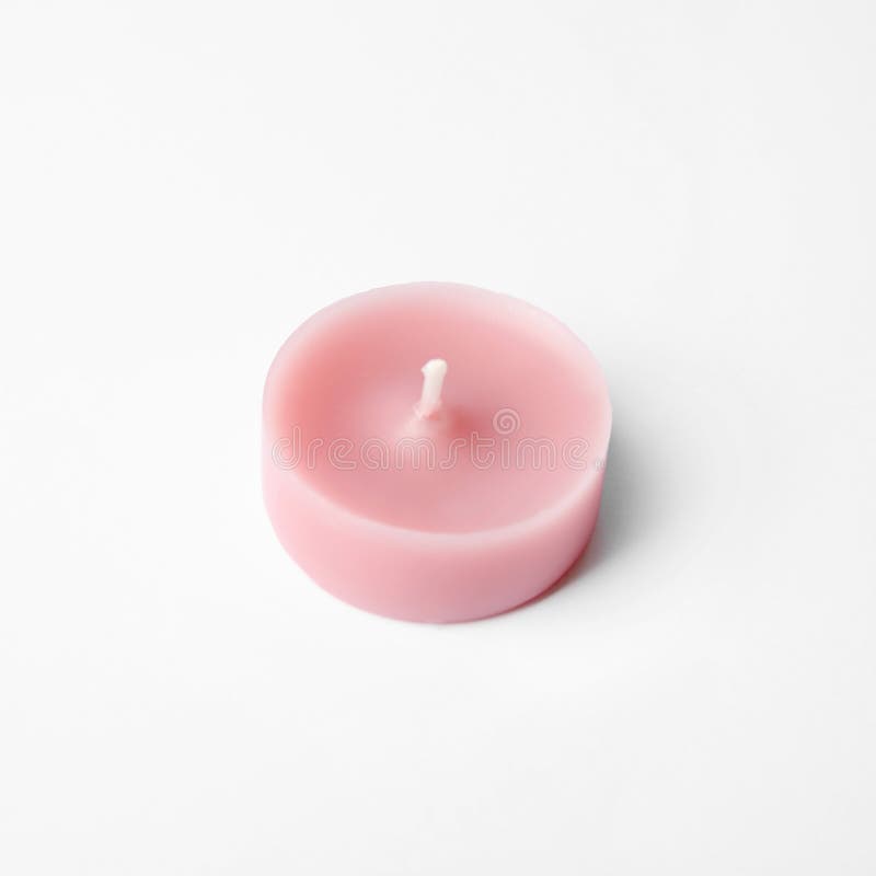 Pink Wax Decorative Candle Isolated Stock Image Image of idea