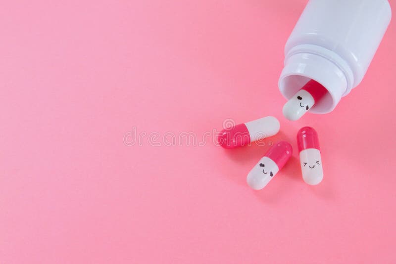 Three Cute Smiling Pills Capsules Stock Image Image Of Space Health